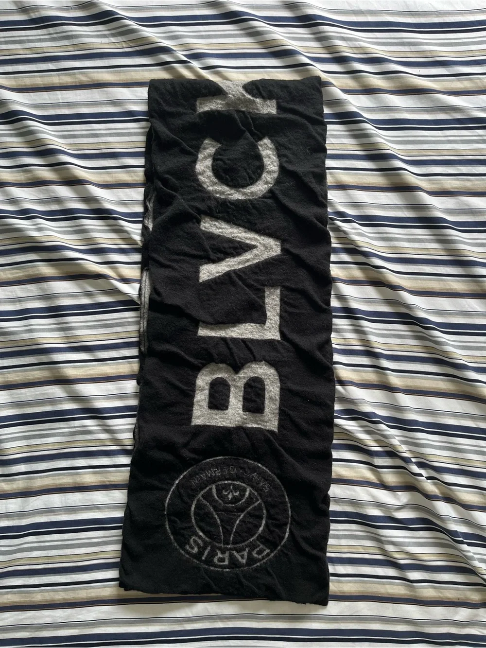 BLVK Paris x Paris Saint-Germain (PSG) Black Scarf | Authentic